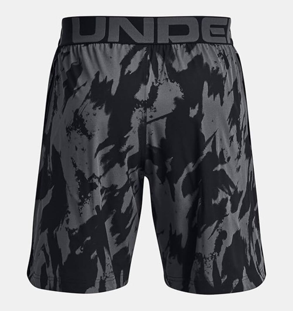 NWT Under Armour UA Elevated Woven Printed Men's Shorts in Pewter/Black size XL